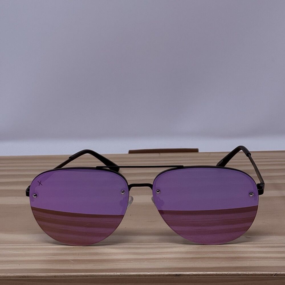 Dime Optics CIENEGA Aviator Sunglasses Womens Black 62-15 145 PRC DIM-FA-001